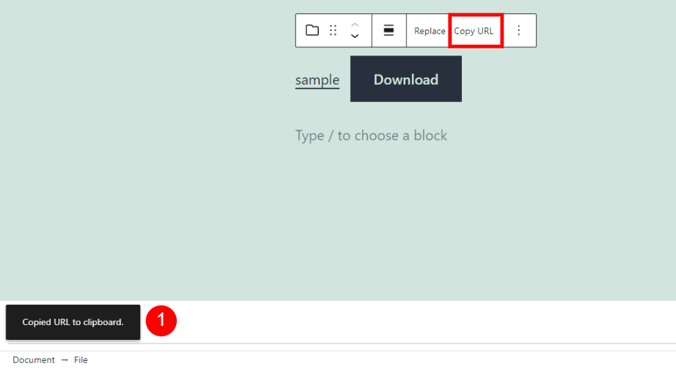 复制文件区块下载链接