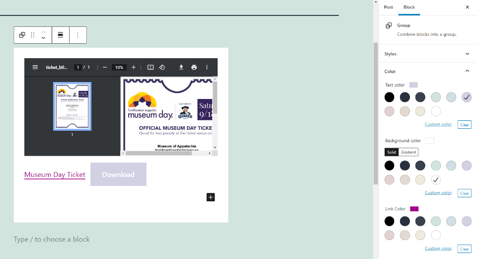 文件组合颜色设置
