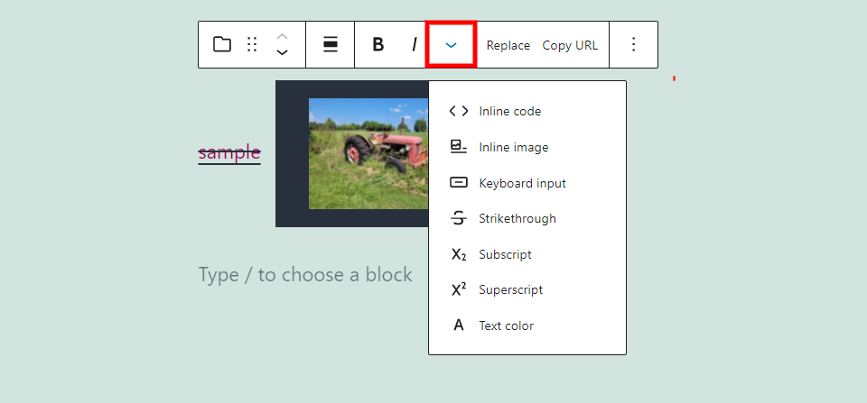 文件区块工具栏下拉选项