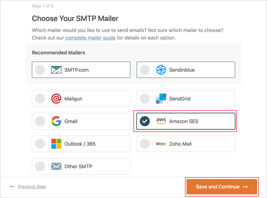 Amazon SES电子邮件服务