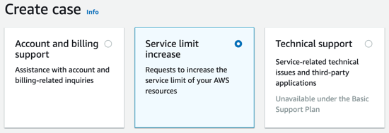 创建AWS case
