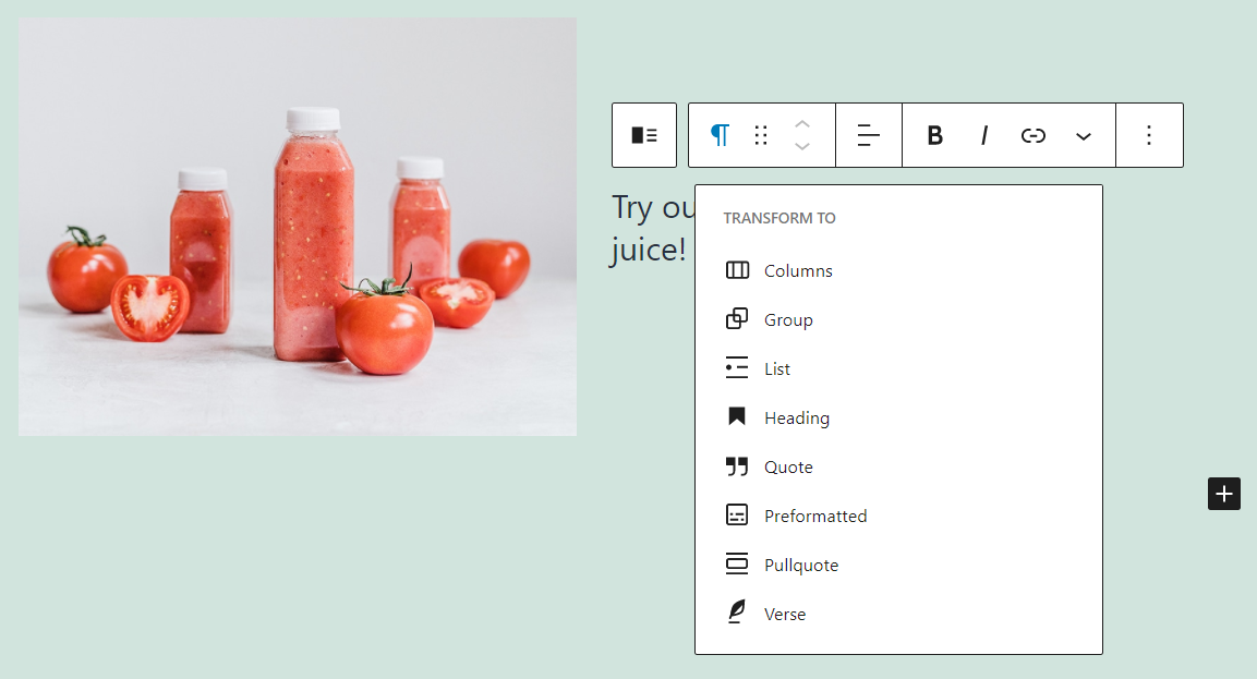 媒体和文本区块设置选项