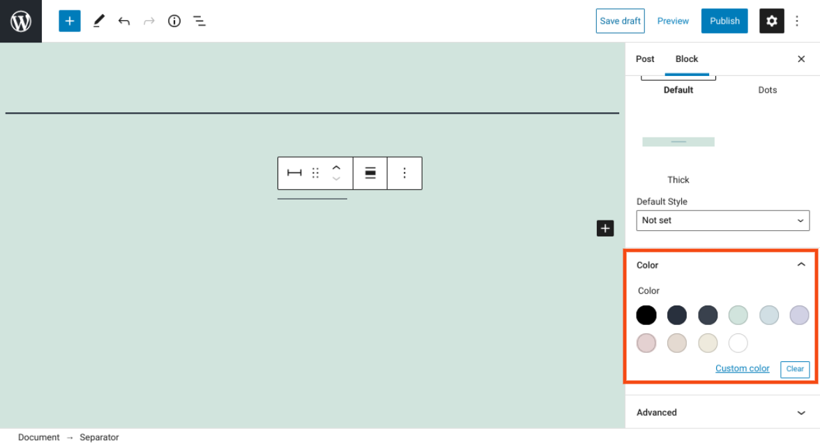 分隔符区块颜色设置 分隔符区块颜色设置