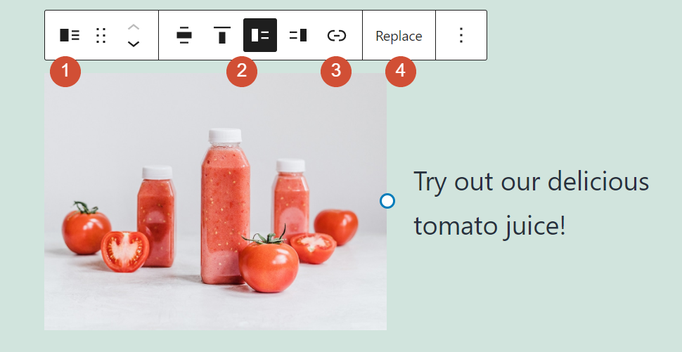 媒体和文本区块工具栏设置