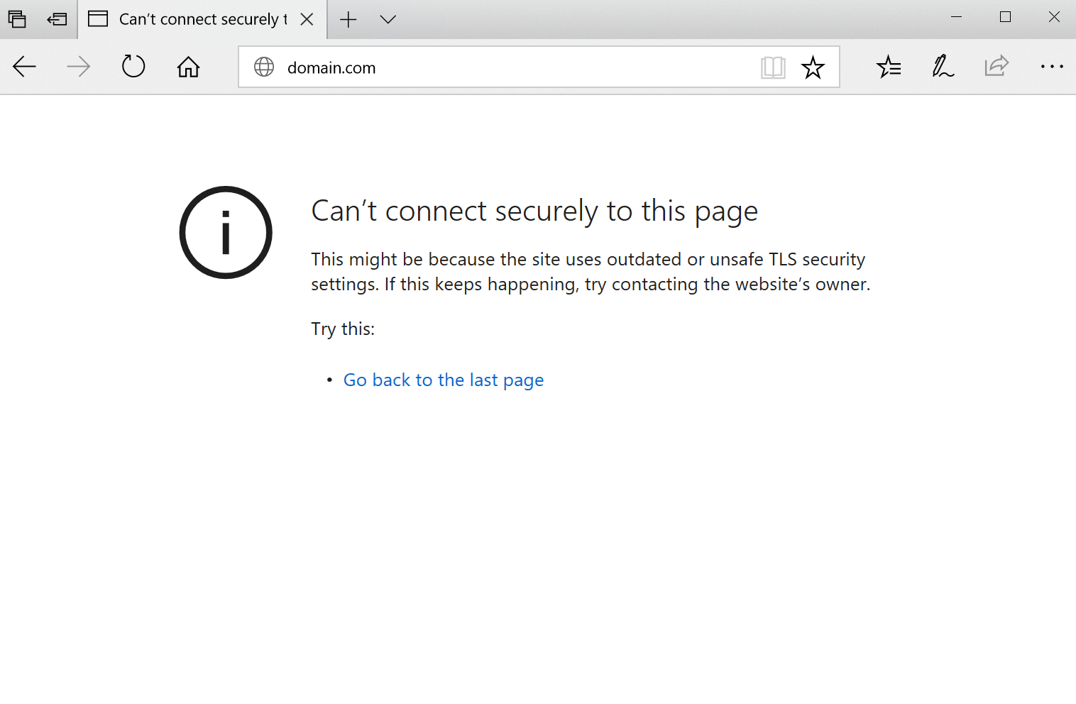 Microsoft Edge中的ERR_SSL_PROTOCOL_ERROR Microsoft Edge中的ERR_SSL_PROTOCOL_ERROR