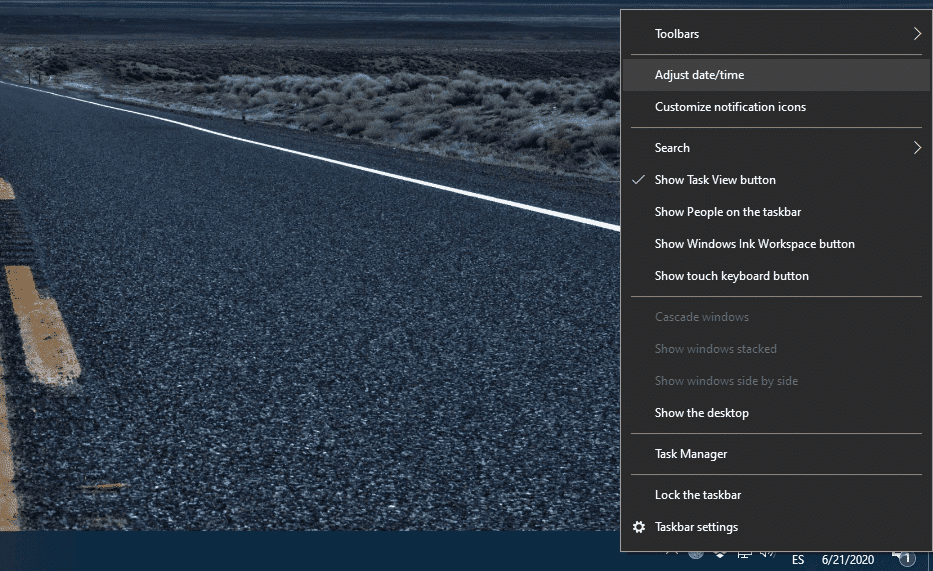 在Windows中调整时间