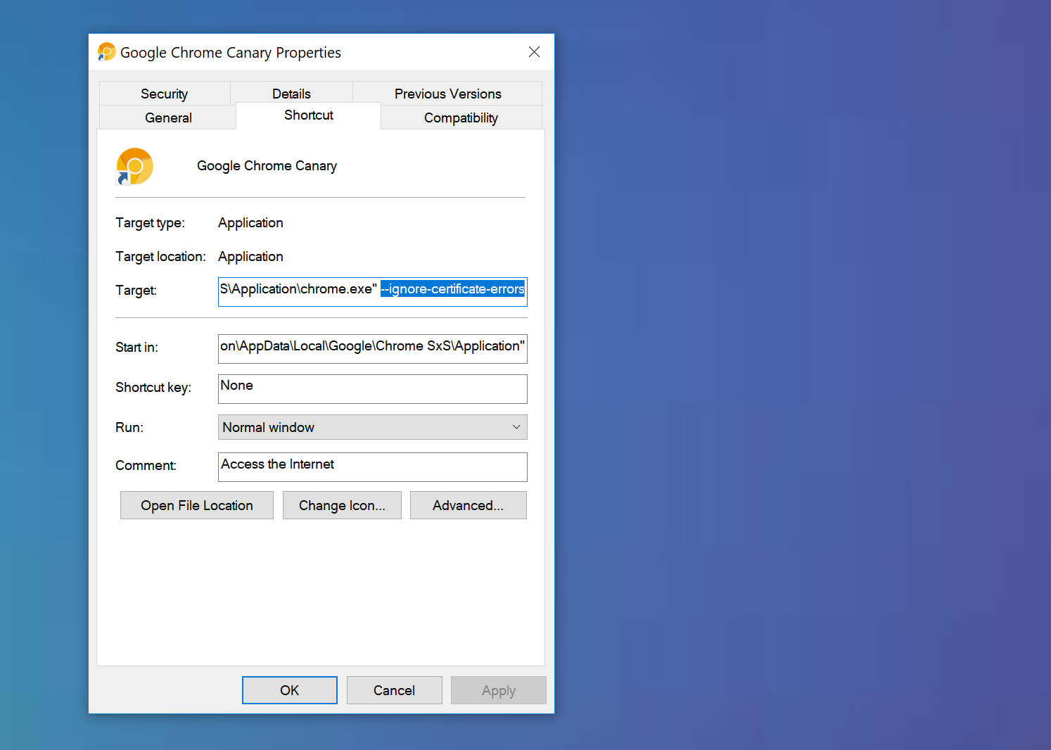 Chrome忽略证书错误