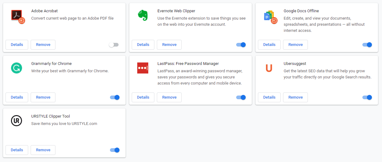 Google Chrome中的浏览器扩展 Google Chrome中的浏览器扩展