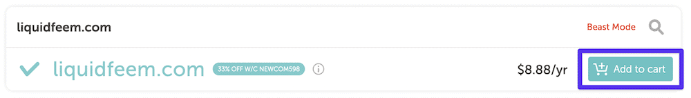 在Namecheap选择域名