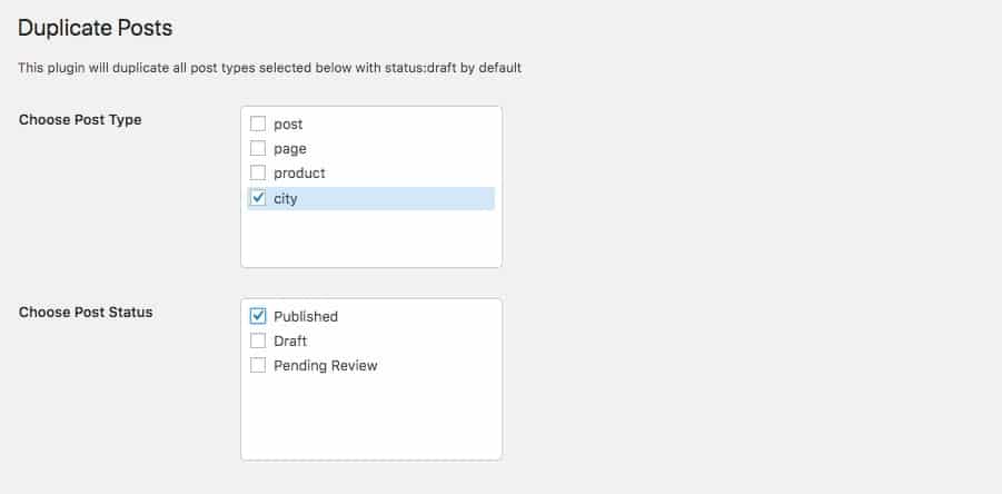 批量复制设置 - 文章类型和状态