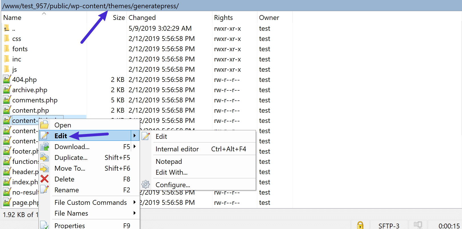 如何通过SFTP编辑WordPress的文件代码