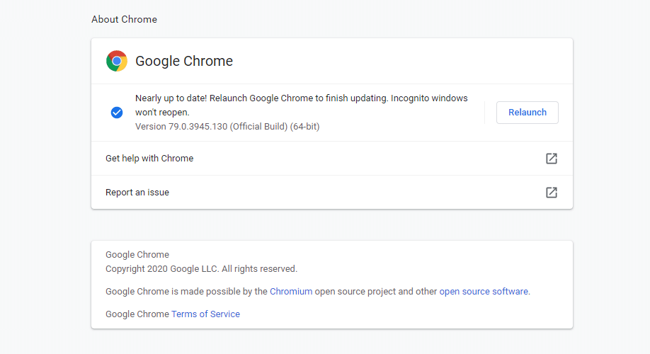 Google Chrome更新页面 Google Chrome更新页面