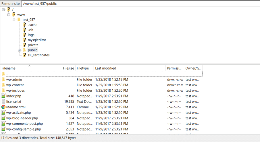 FTP程序管理WordPress界面