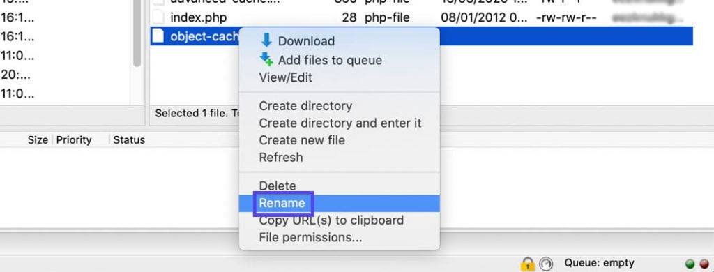重命名对象缓存文件