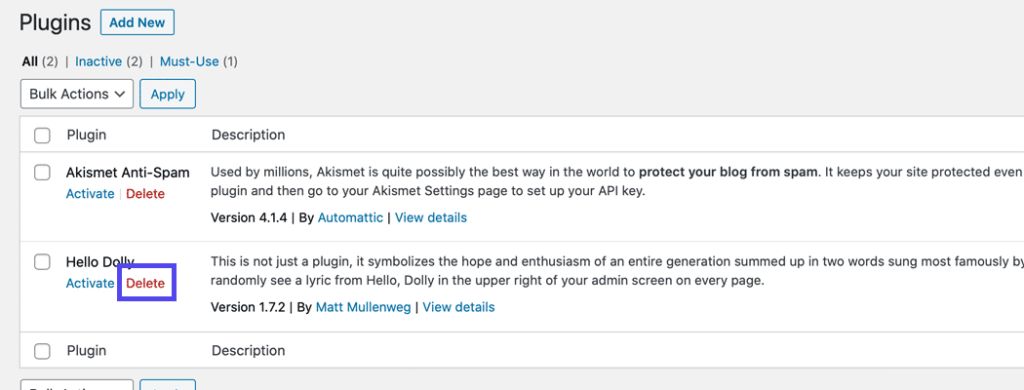 删除导致问题的插件