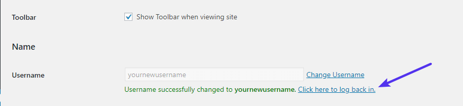 如果您更改了自己的用户名，则需要重新登录