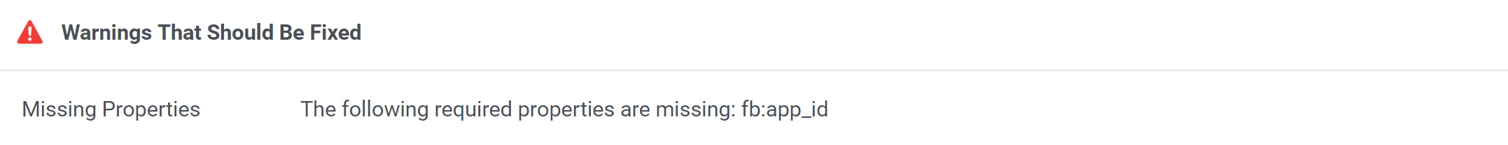 缺少以下必需的属性：fb:app_id