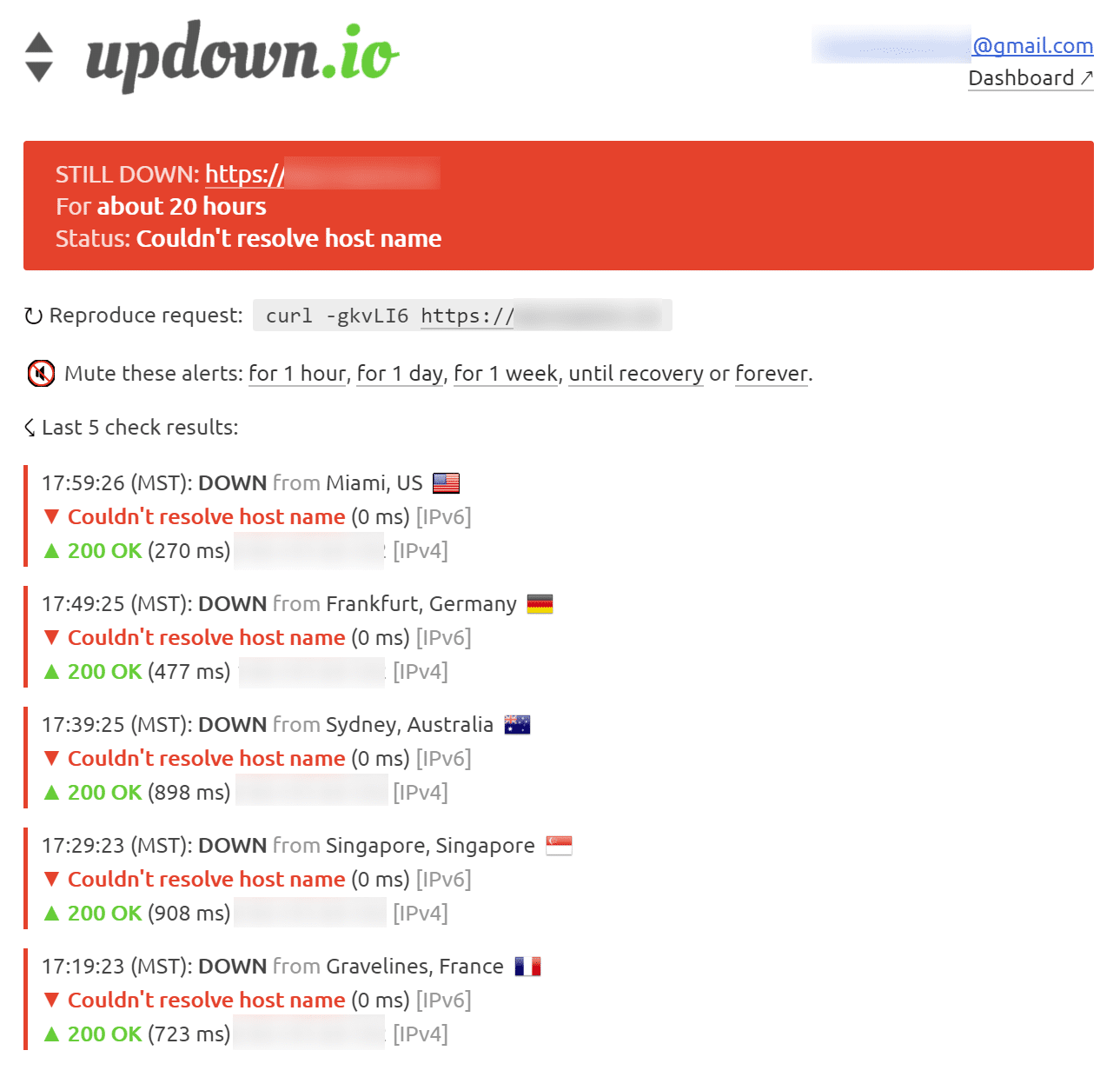 500错误的电子邮件通知