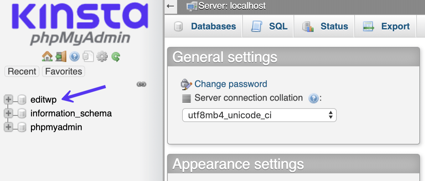 WordPress数据库-phpmyadmin