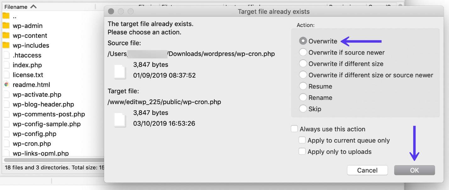 通过SFTP上传剩余文件