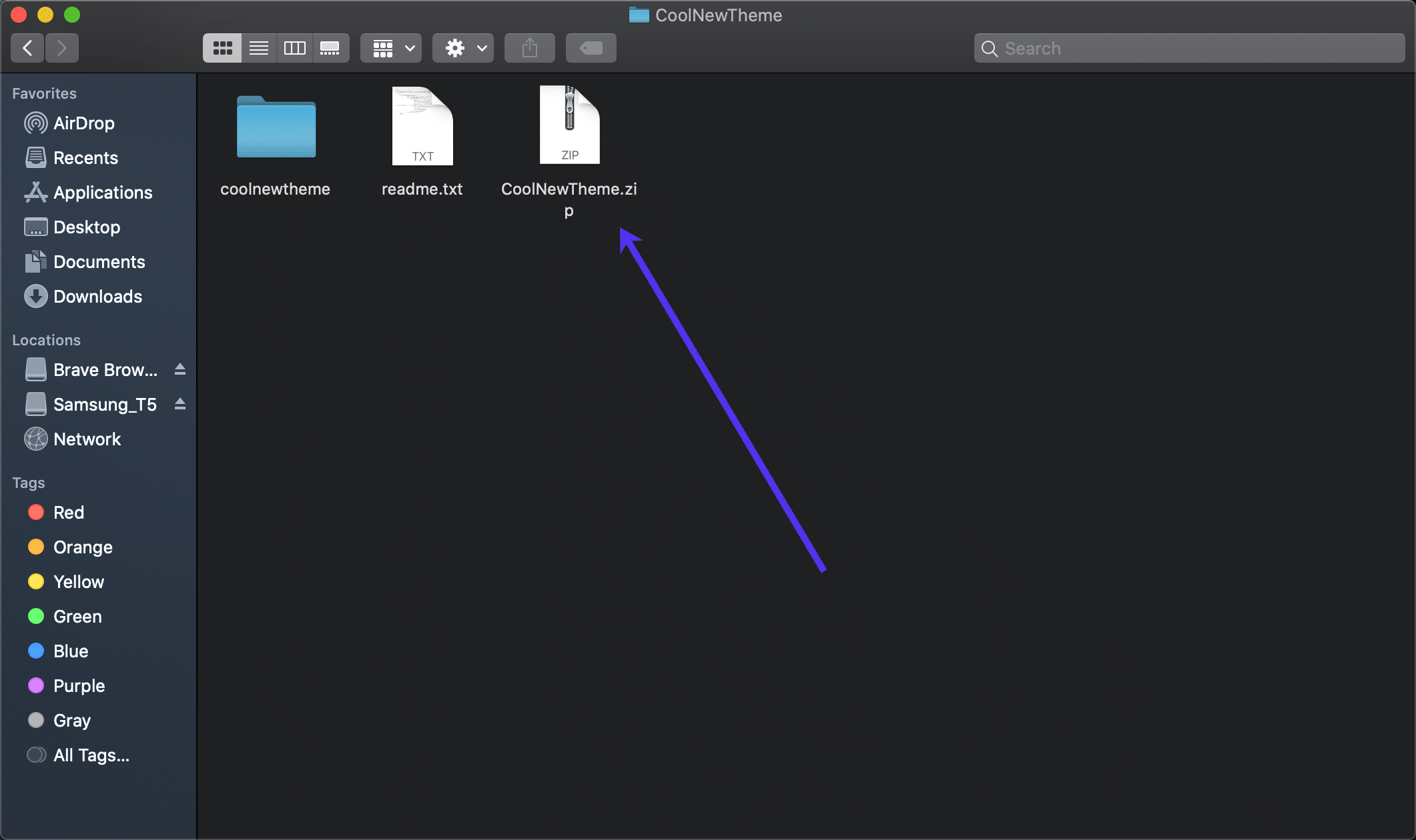 实际的主题文件