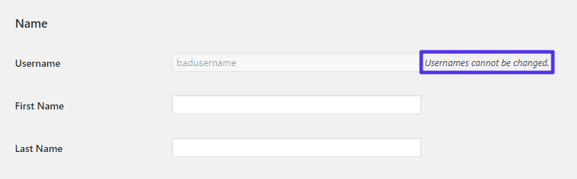 WordPress默认不支持更改WordPress用户名