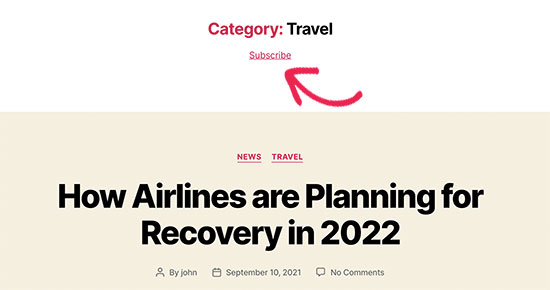 如何为WordPress每个分类制作单独的RSS Feed-6