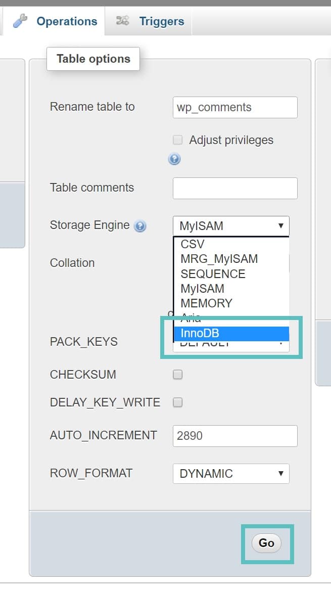 将MyISAM转换为InnoDB