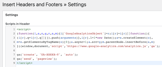Insert Headers and Footers插件添加自定义代码