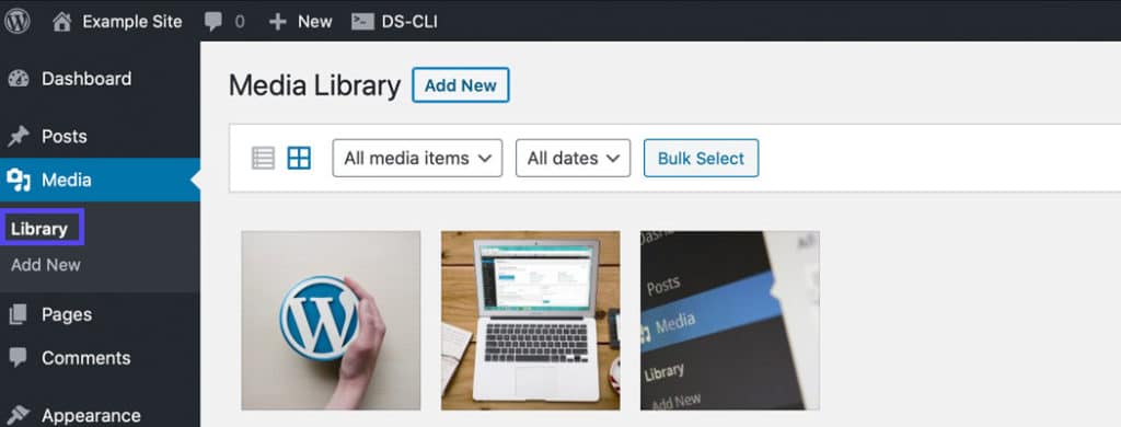 您可以在媒体库中更改图像大小