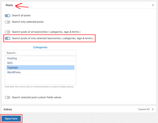 Ivory Search搜索文章设置参数