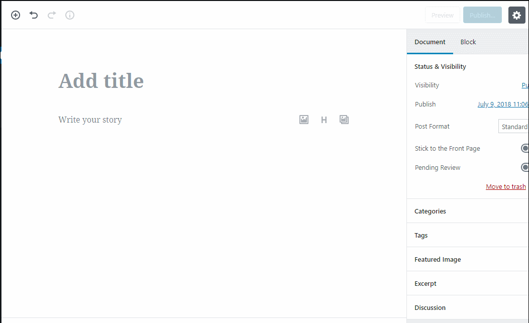 使用特定于古腾堡的快捷键的示例