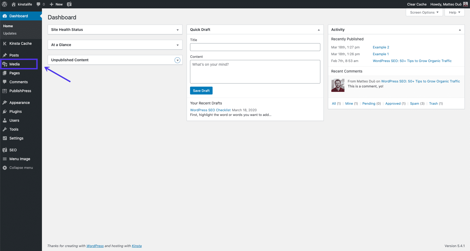 访问WordPress媒体库 访问WordPress媒体库