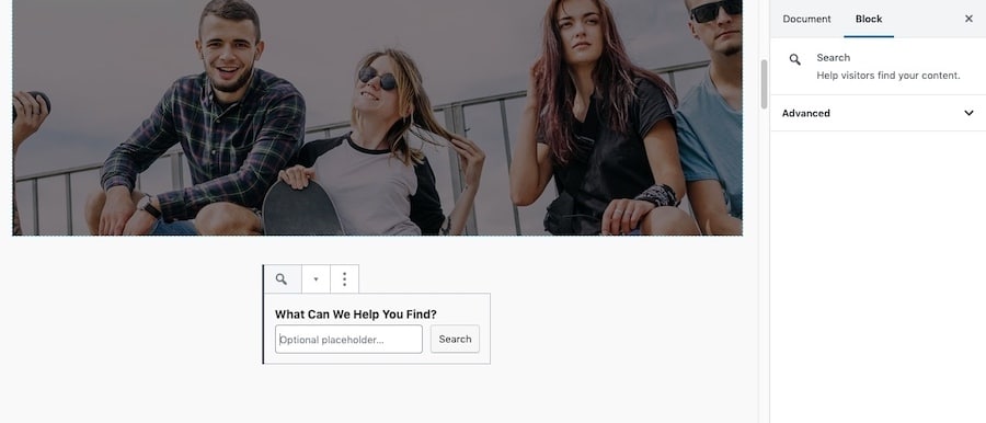 使用古腾堡自定义搜​​索栏