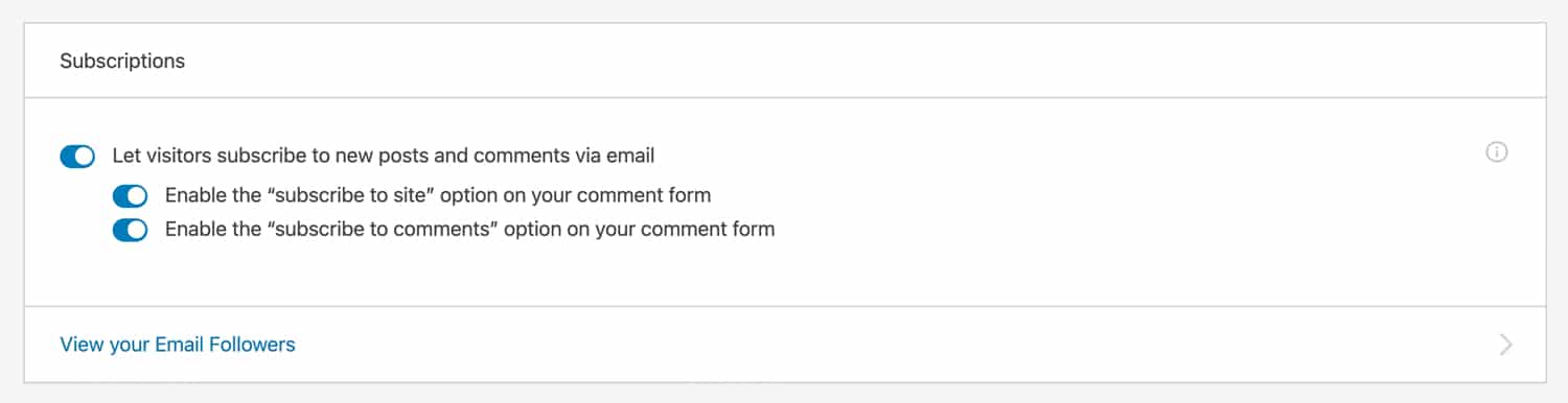 使用Jetpack添加站点和评论订阅 使用Jetpack添加站点和评论订阅