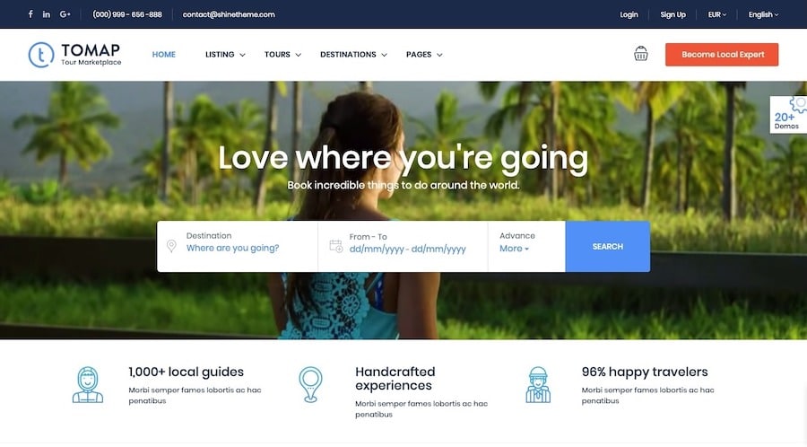 旅行预订主题演示