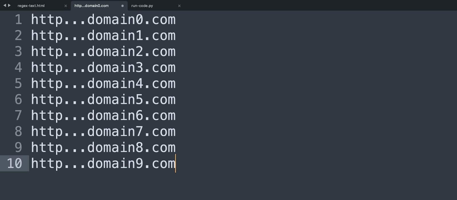 Sublime Text中的多行编辑
