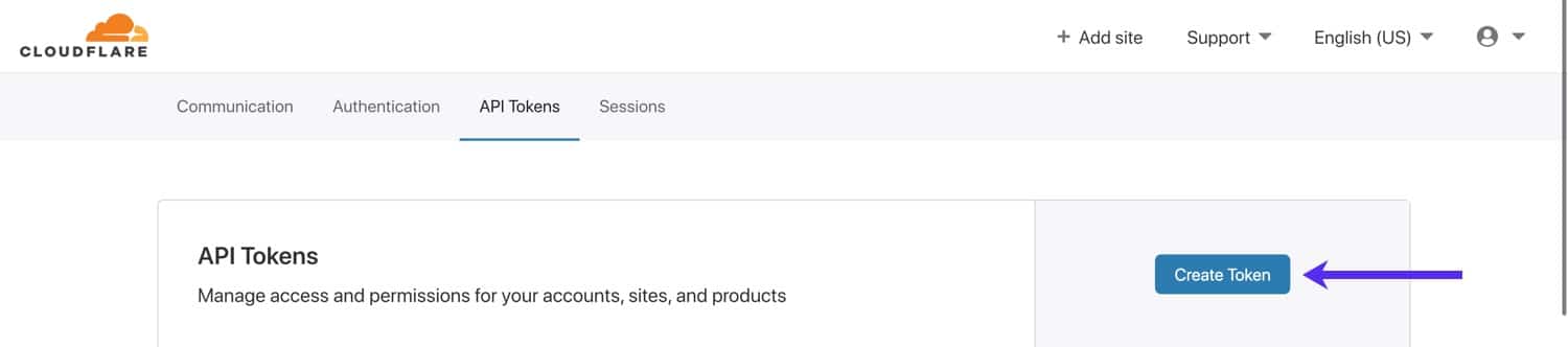 创建Cloudflare API令牌 创建Cloudflare API令牌