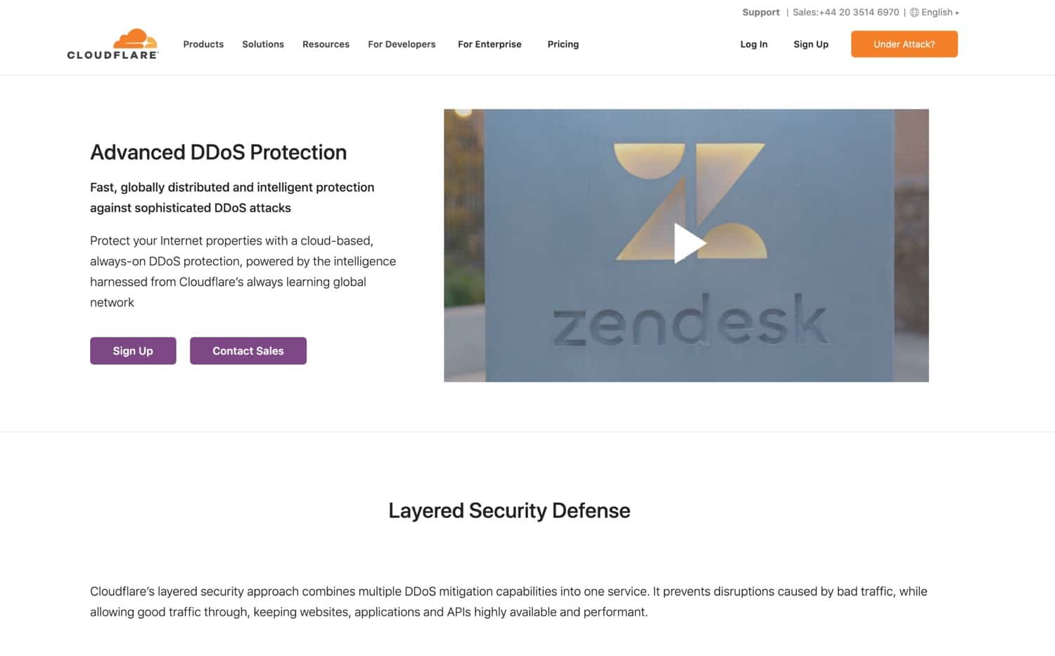 Cloudflare DDoS保护