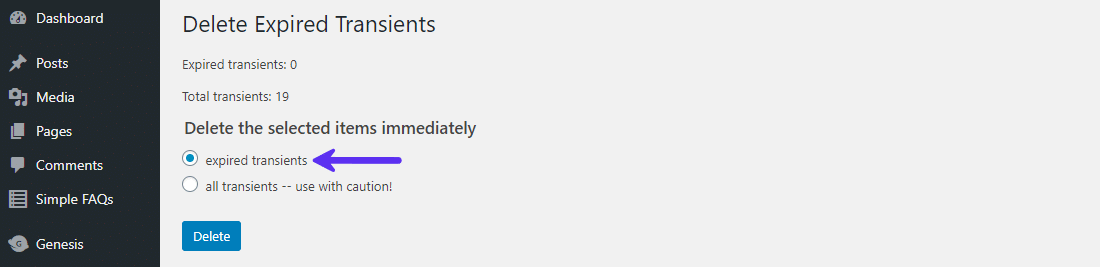 轻松删除所有过期的瞬态 轻松删除所有过期的瞬态