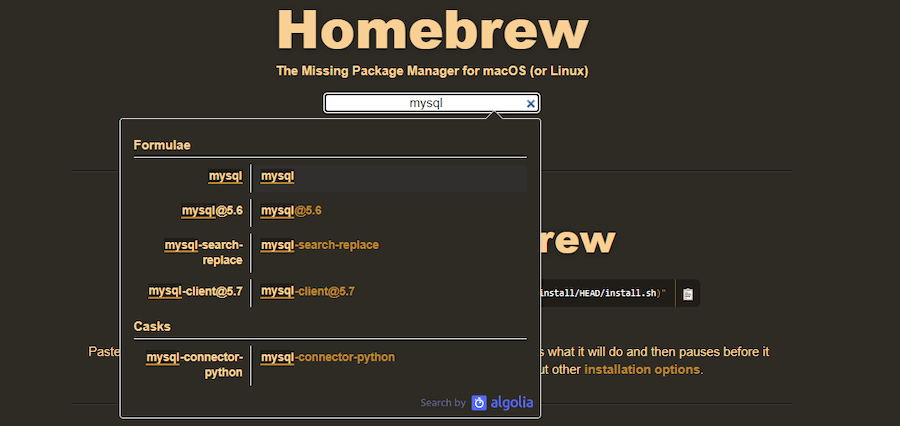 在Mac上使用Homebrew安装MySQL 在Mac上使用Homebrew安装MySQL
