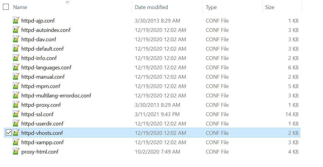 httpd-vhosts.conf文件