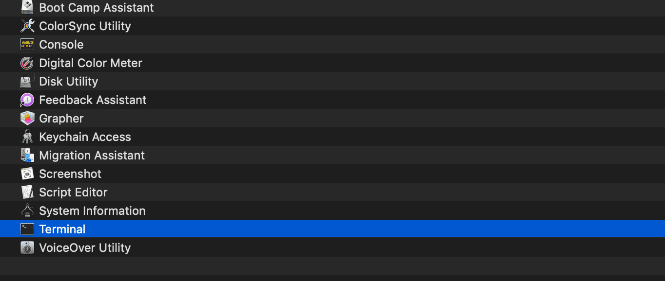 Mac上的终端应用程序 Mac上的终端应用程序