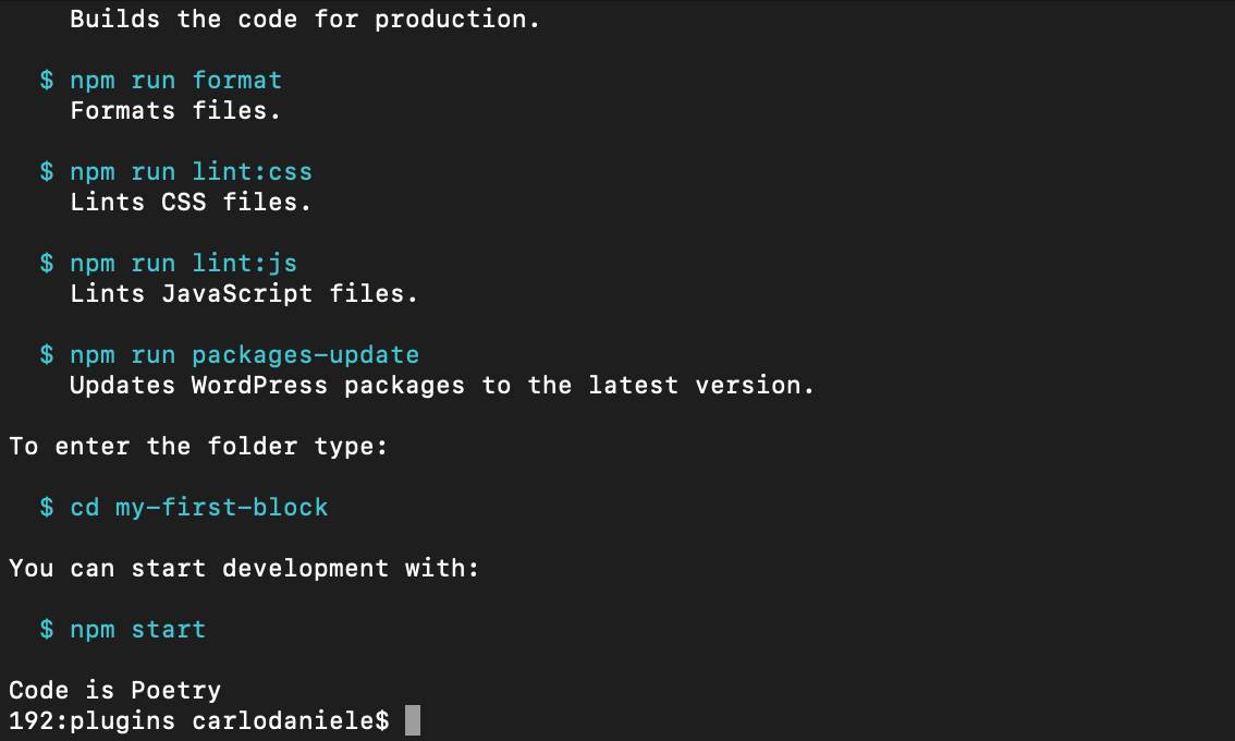 区块插件已创建