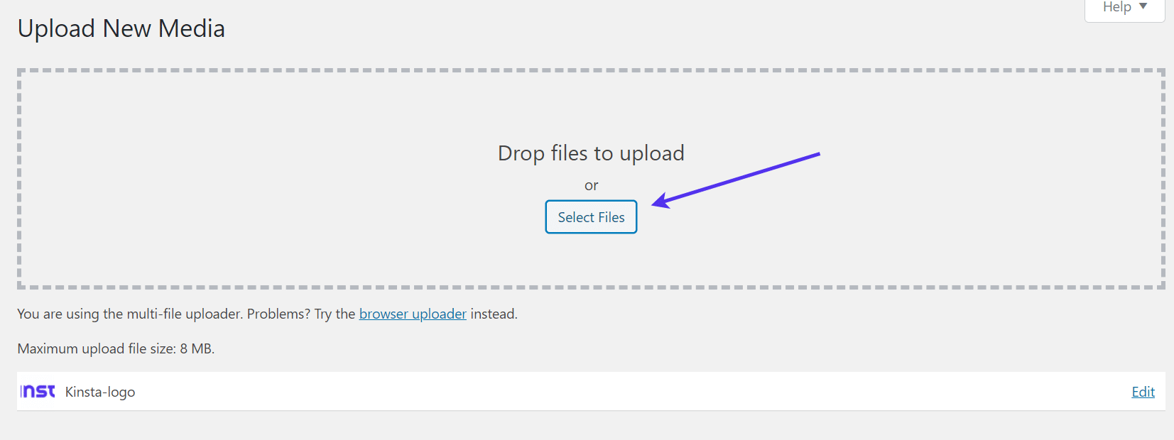 为您的自定义WordPress注册表上传新徽标