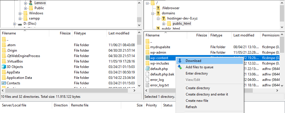 WP-CONTENT文件下载备份 WP-CONTENT文件下载备份
