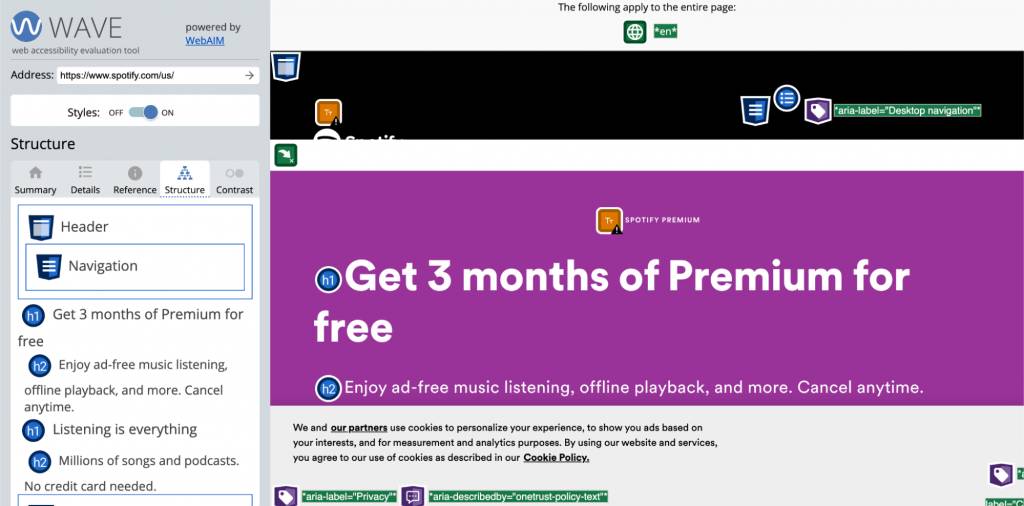 WAVE工具可访问性测试结构