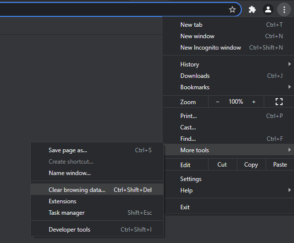 Chrome-清除浏览器数据
