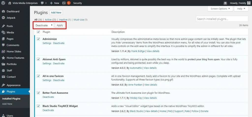 禁用插件排查问题
