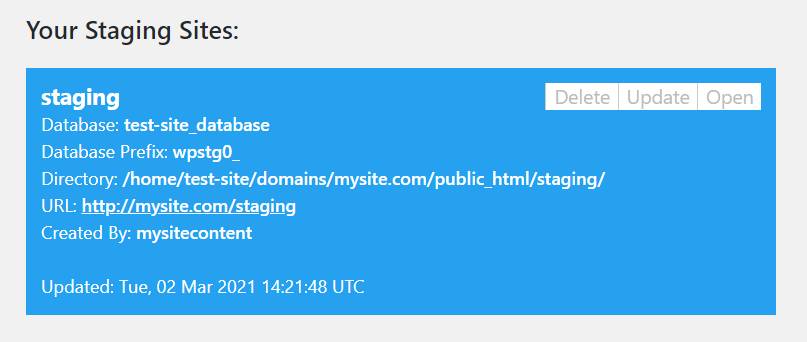 成功创建预发布站点